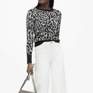 BANANA REPUBLIC Wool and Alpaca Blend Leopard Print Sweater - M